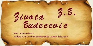 Života Budečević vizit kartica